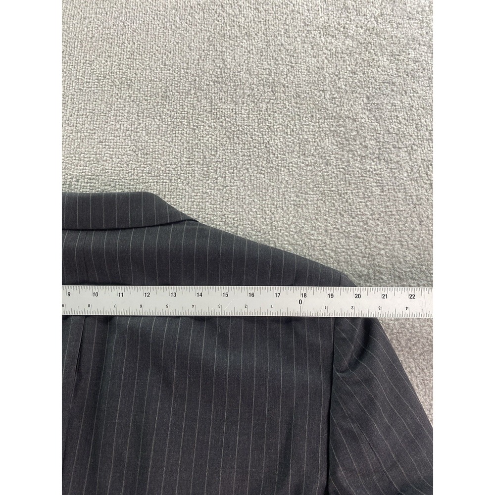 Jos. A Bank Suit 41 L Gray Wool Striped Premium Business Jacket Pants Set 36x34 - Picture 9 of 16
